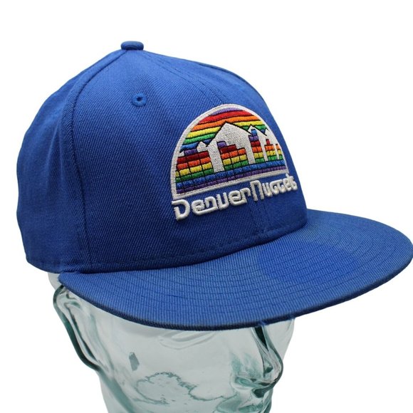 Denver Nuggets NBA Basketball New Era 59Fifty Blue Fitted Hat Cap Wool 7 1/4 - Picture 5 of 10